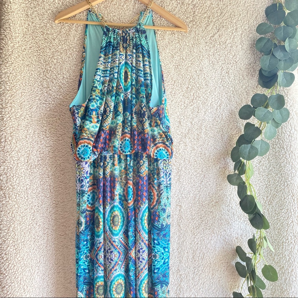 Bisou Bisou Chain Maxi Dress Size 14